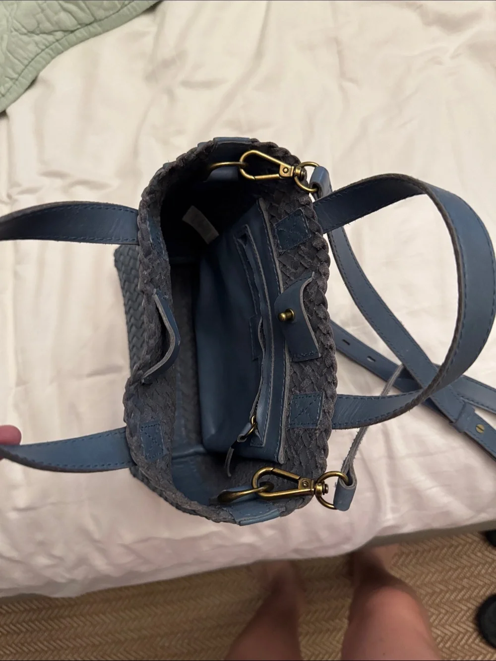 Madewell woven leather The small transport crossbody